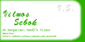 vilmos sebok business card